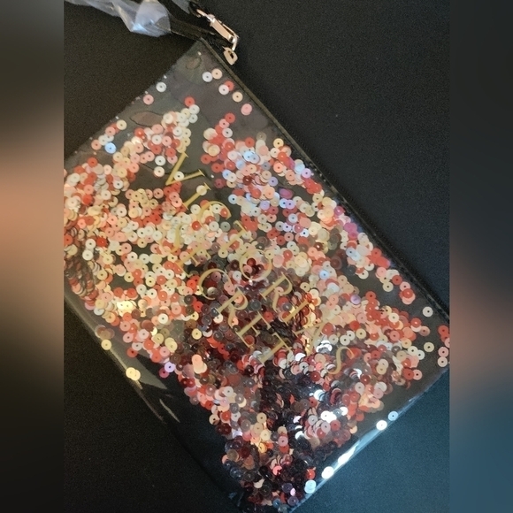 Victorias Secret cosmetic Make Up bag with sequins NEW - Picture 2 of 4